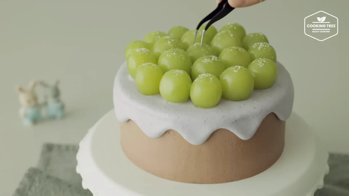 No Bake Shine Muscat Chocolate Cheesecake Recipe