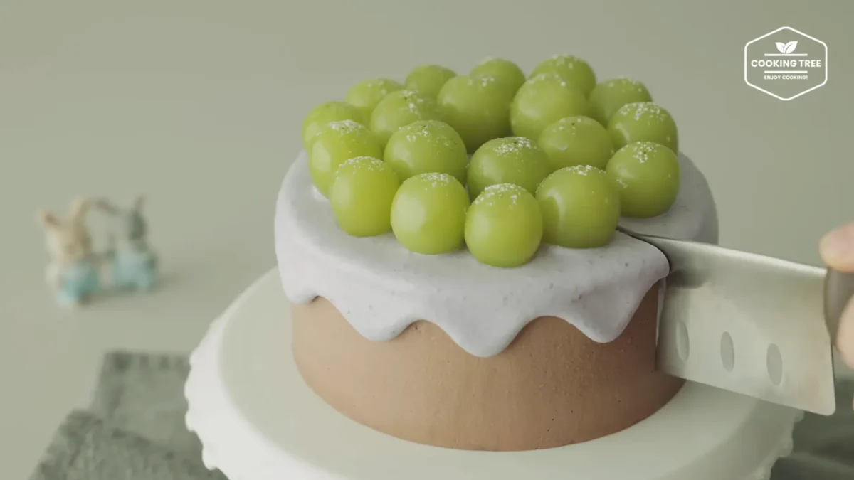 No Bake Shine Muscat Chocolate Cheesecake Recipe