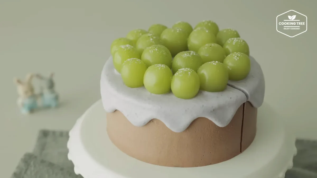 No Bake Shine Muscat Chocolate Cheesecake Recipe