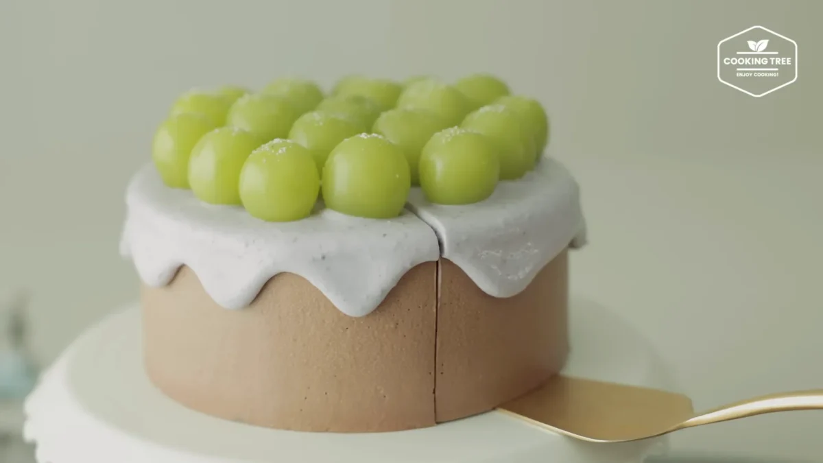 No Bake Shine Muscat Chocolate Cheesecake Recipe