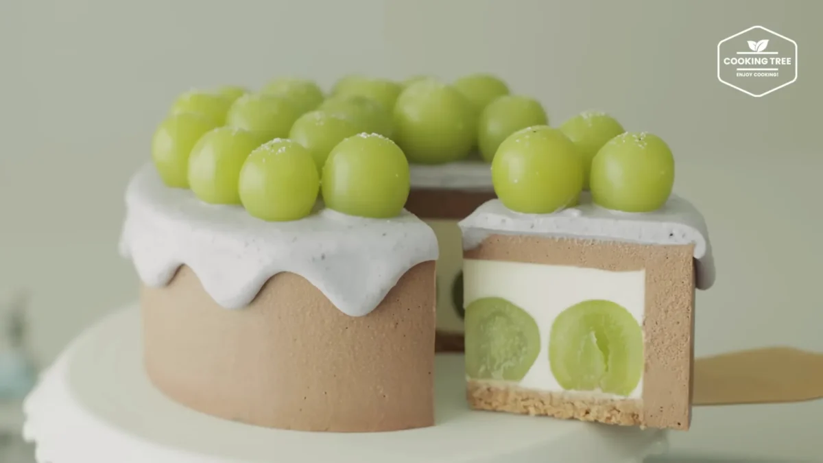 No Bake Shine Muscat Chocolate Cheesecake Recipe