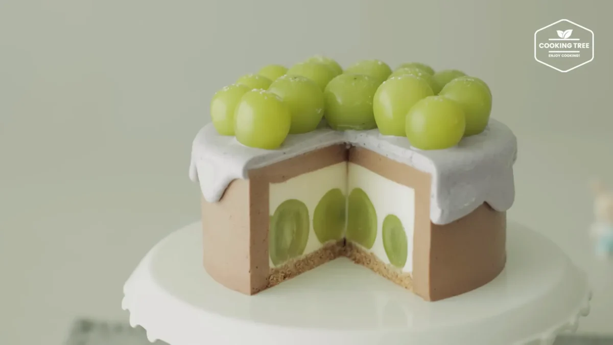 No Bake Shine Muscat Chocolate Cheesecake Recipe