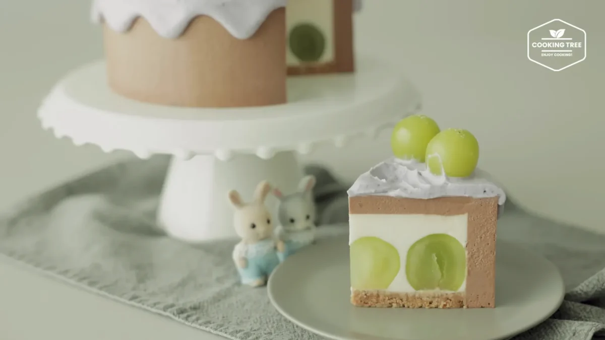 No Bake Shine Muscat Chocolate Cheesecake Recipe