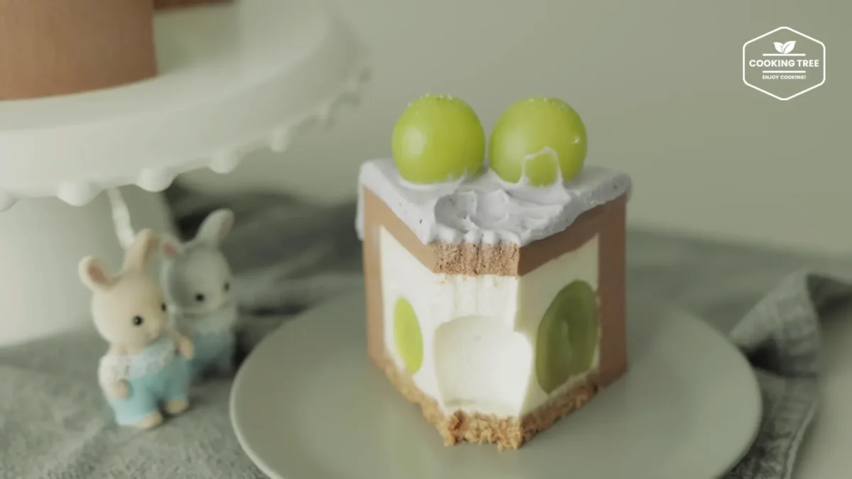 No Bake Shine Muscat Chocolate Cheesecake Recipe