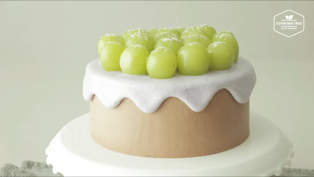 No Bake Shine Muscat Chocolate Cheesecake Recipe