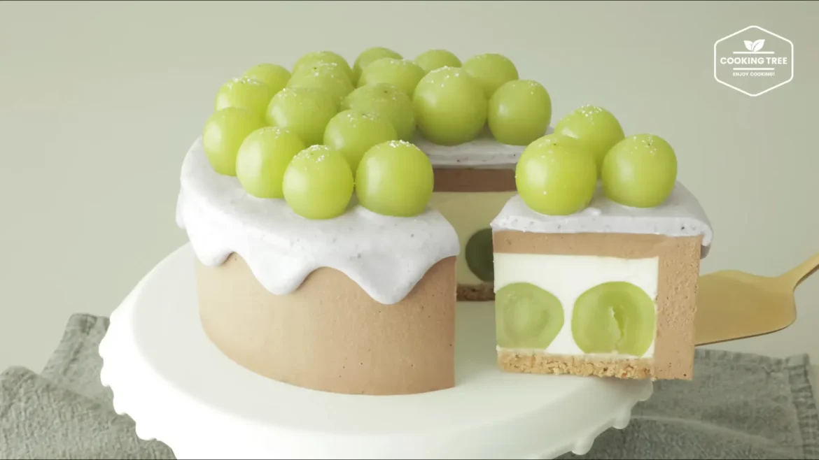 No Bake Shine Muscat Chocolate Cheesecake Recipe