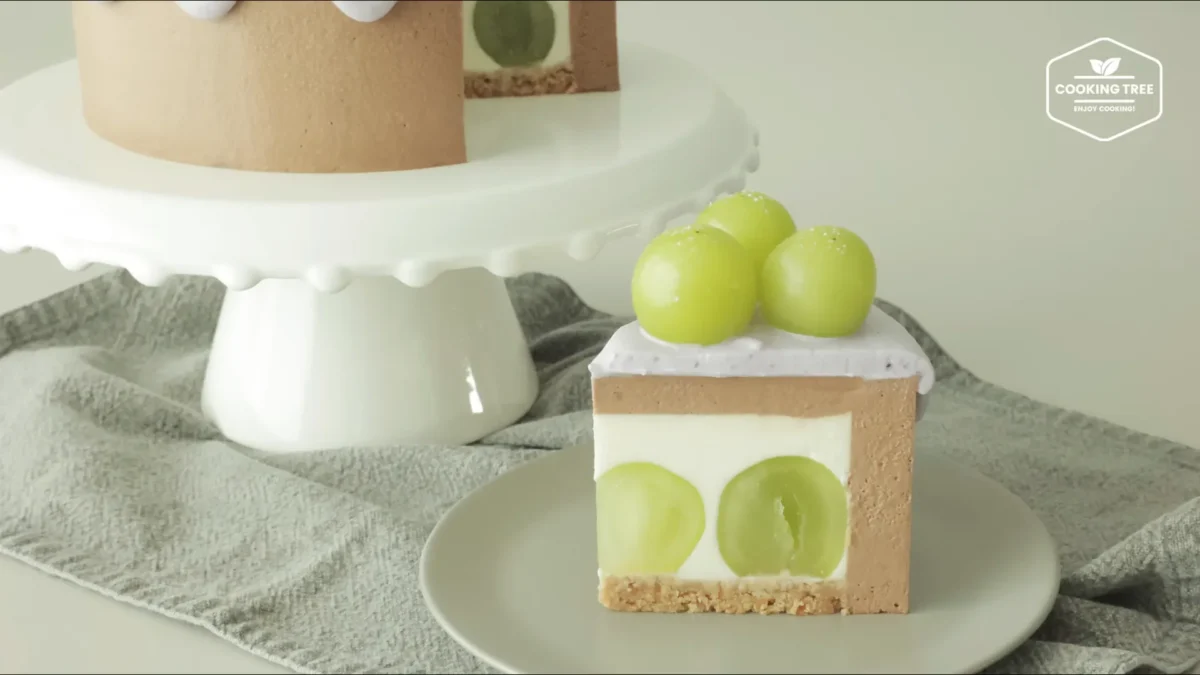 No Bake Shine Muscat Chocolate Cheesecake Recipe