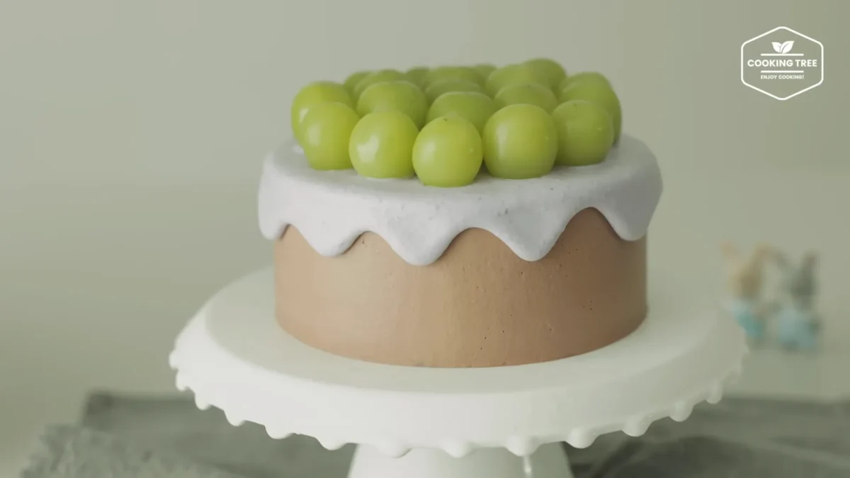 No Bake Shine Muscat Chocolate Cheesecake Recipe