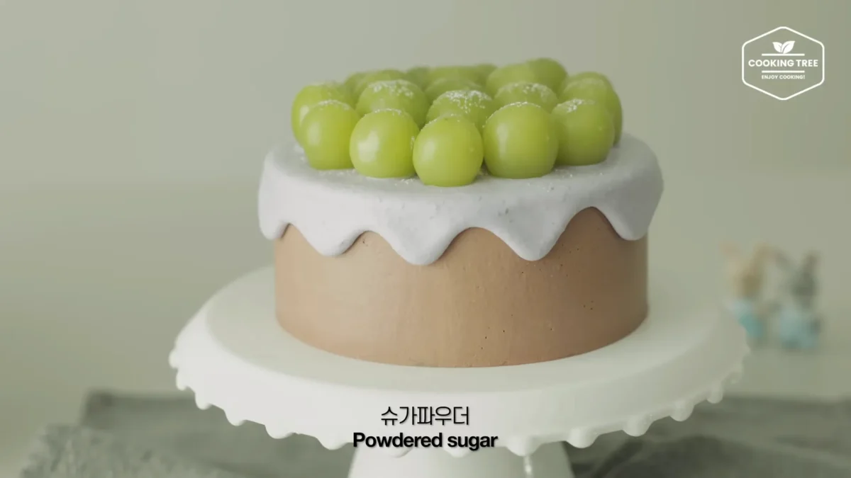 No Bake Shine Muscat Chocolate Cheesecake Recipe