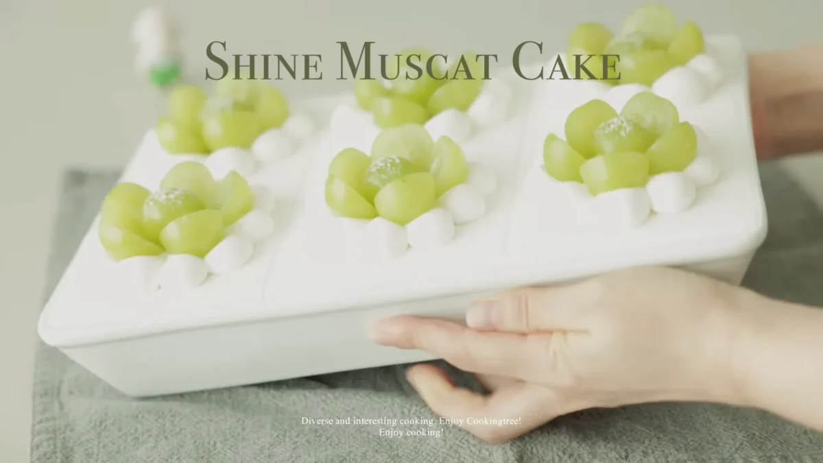 Shine Muscat Green Grape Cake Recipe
