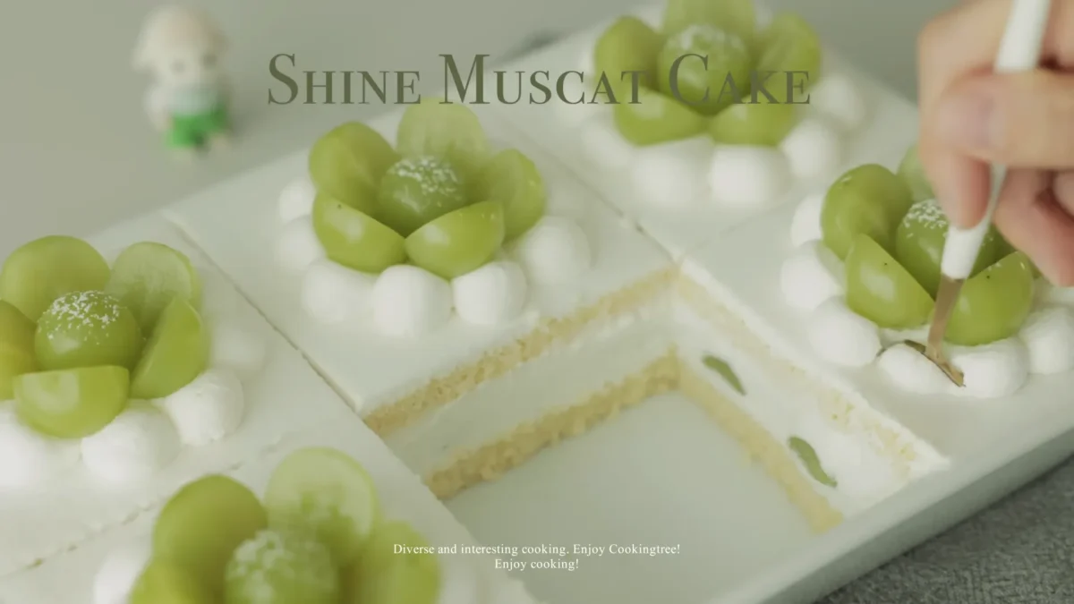Shine Muscat Green Grape Cake Recipe