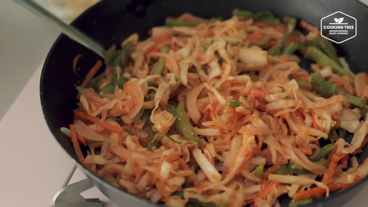 Tofu Cabbage Tortilla Pizza Recipe