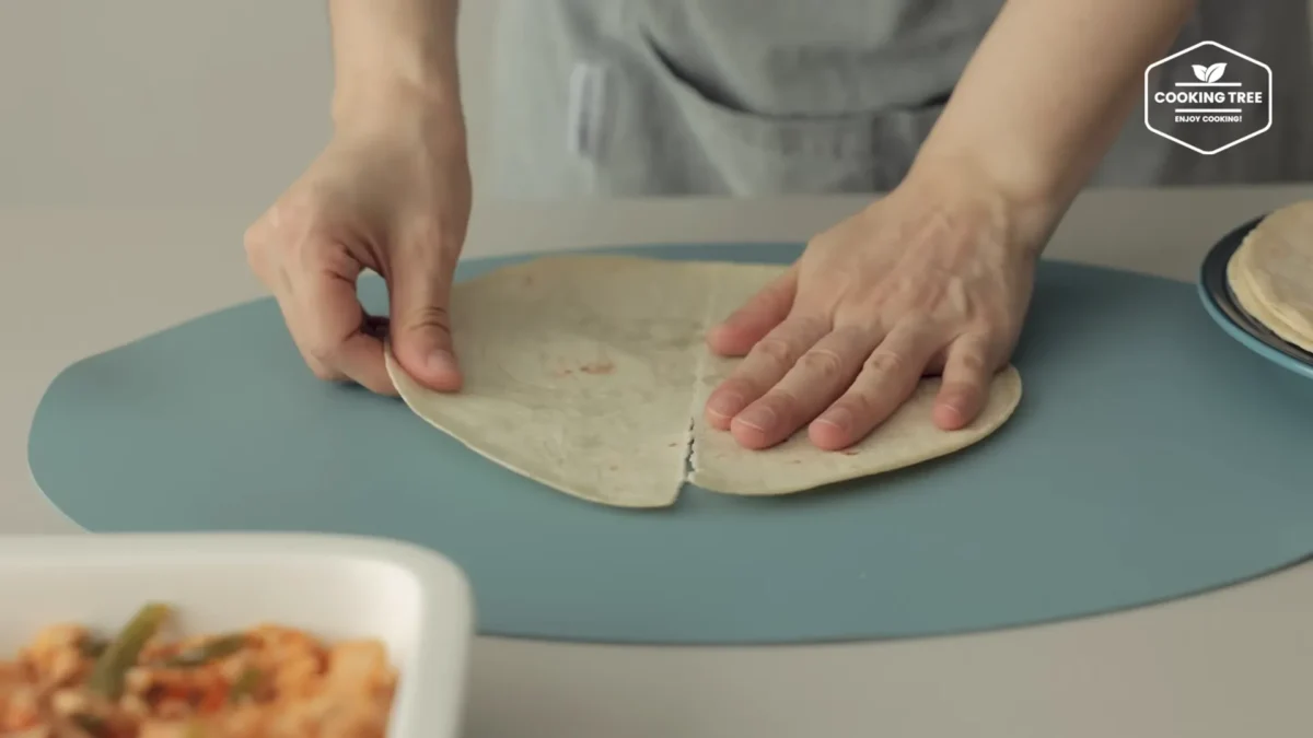Tofu Cabbage Tortilla Pizza Recipe