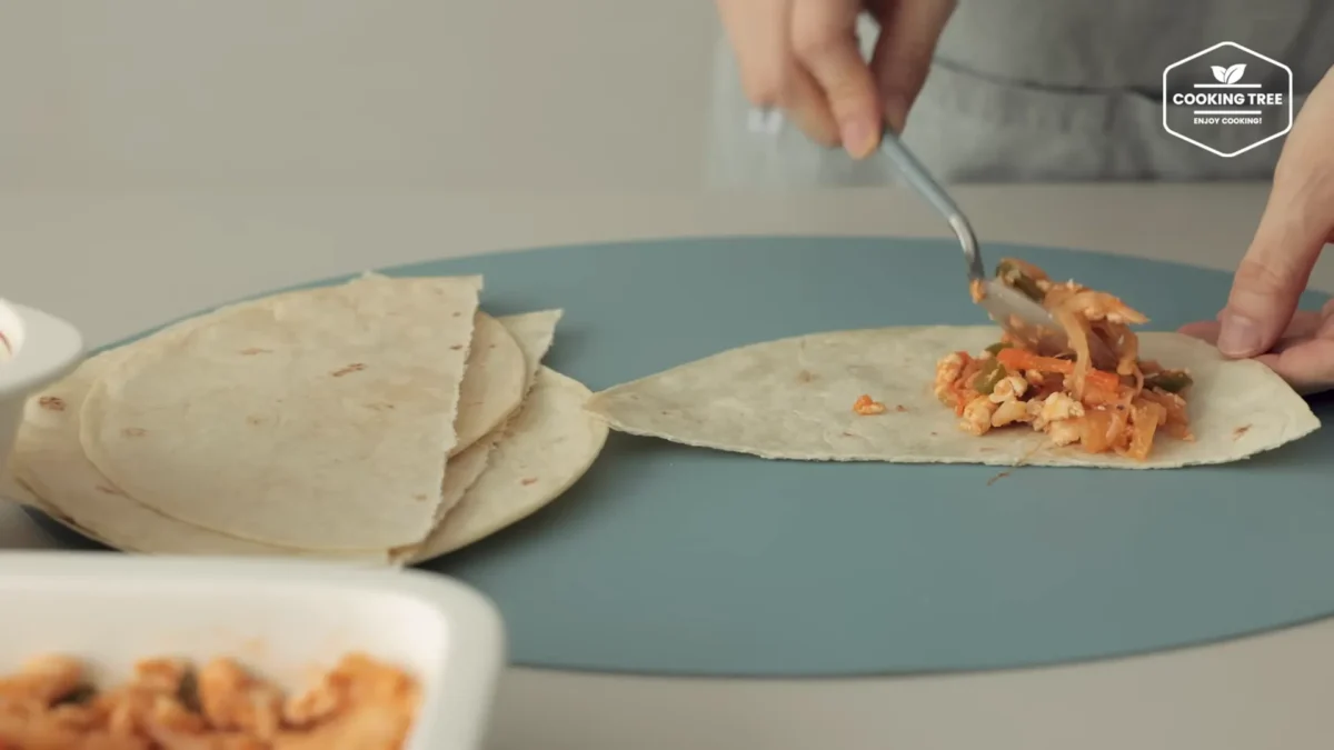 Tofu Cabbage Tortilla Pizza Recipe