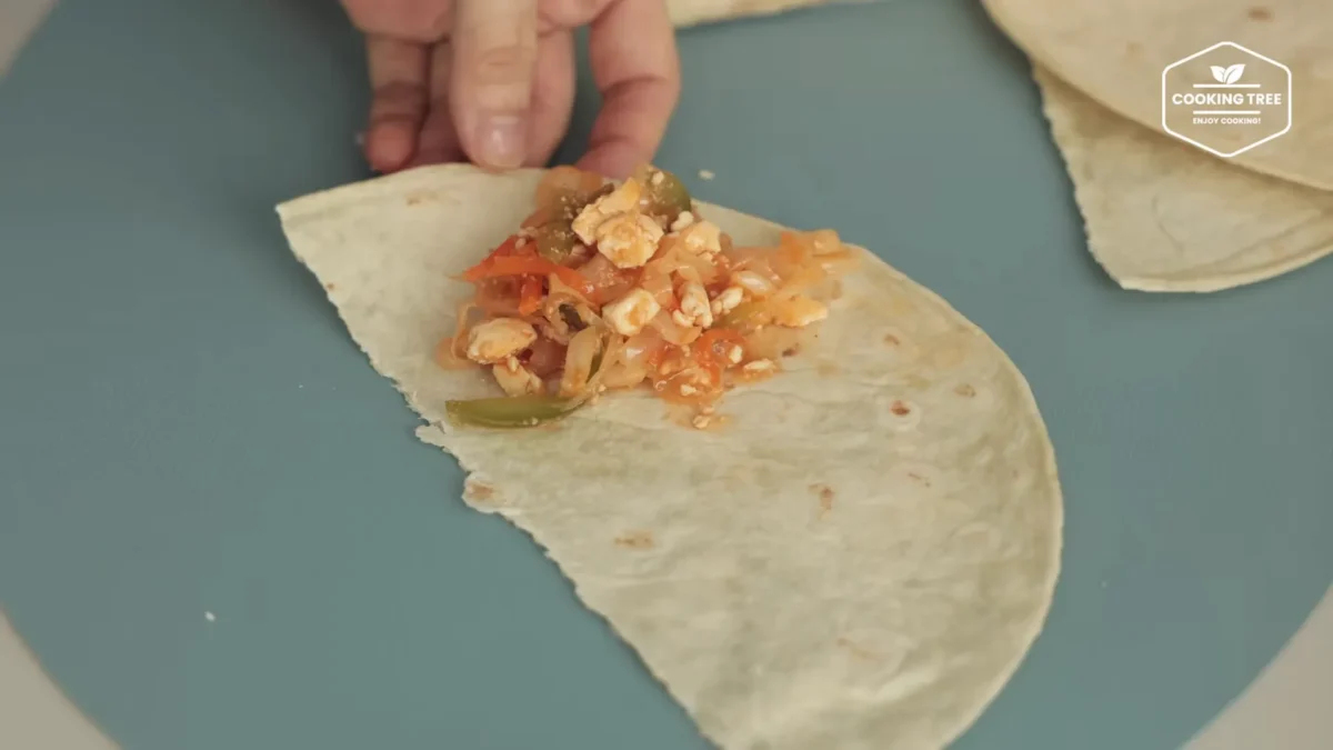 Tofu Cabbage Tortilla Pizza Recipe