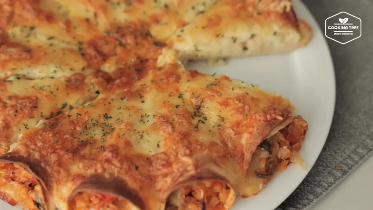 Tofu Cabbage Tortilla Pizza Recipe