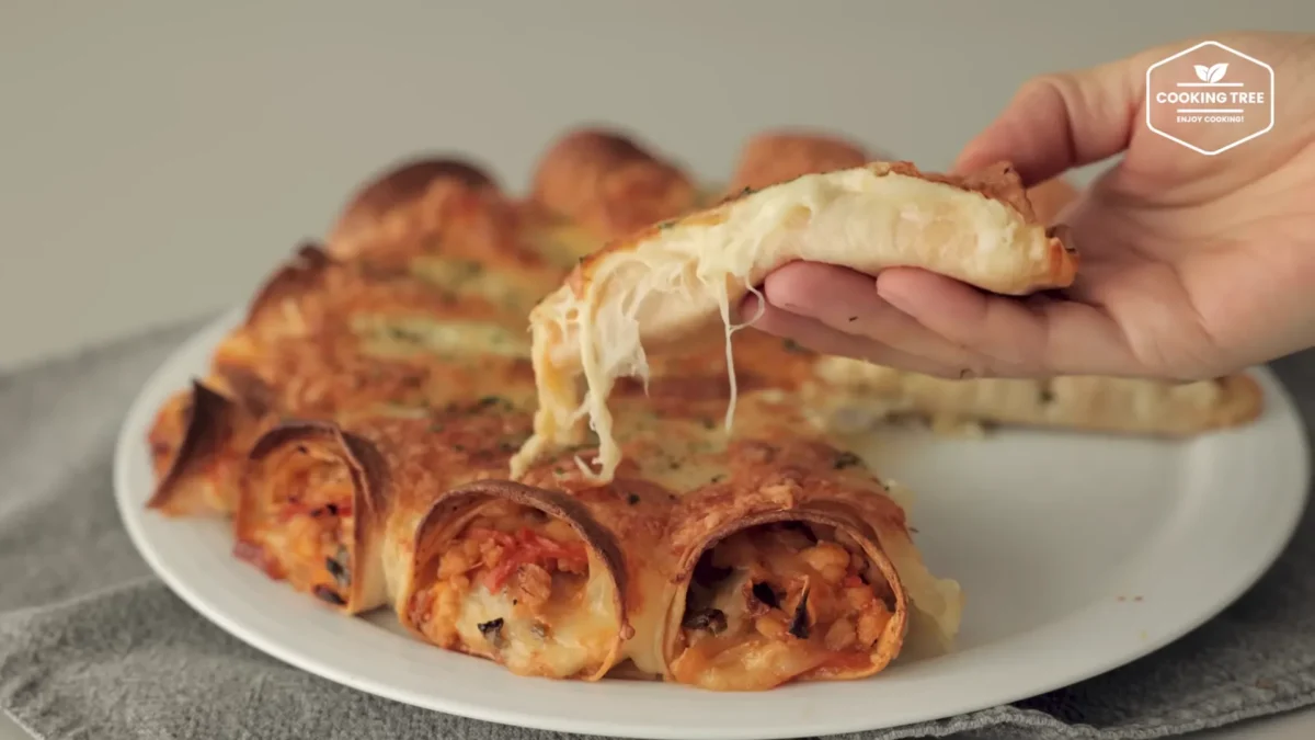 Tofu Cabbage Tortilla Pizza Recipe