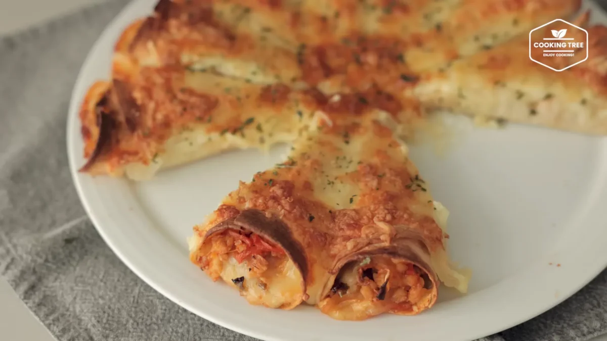 Tofu Cabbage Tortilla Pizza Recipe