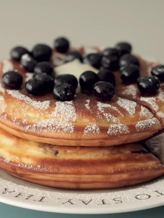 Thick Blueberry-Nutella Pancakes 🥞💙 Ready in 55 mins!