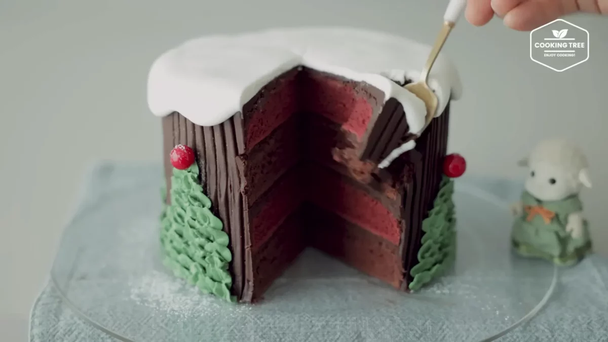 Christmas Red Velvet Chocolate Cake Recipe