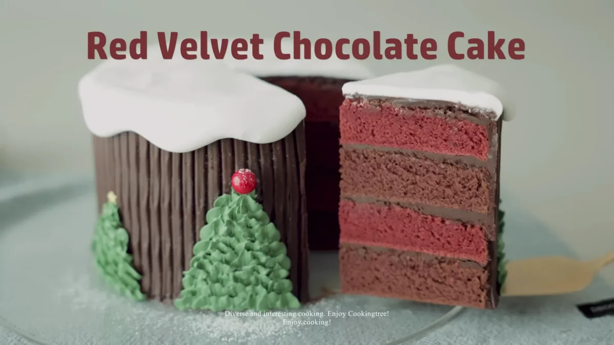 Christmas Red Velvet Chocolate Cake Recipe