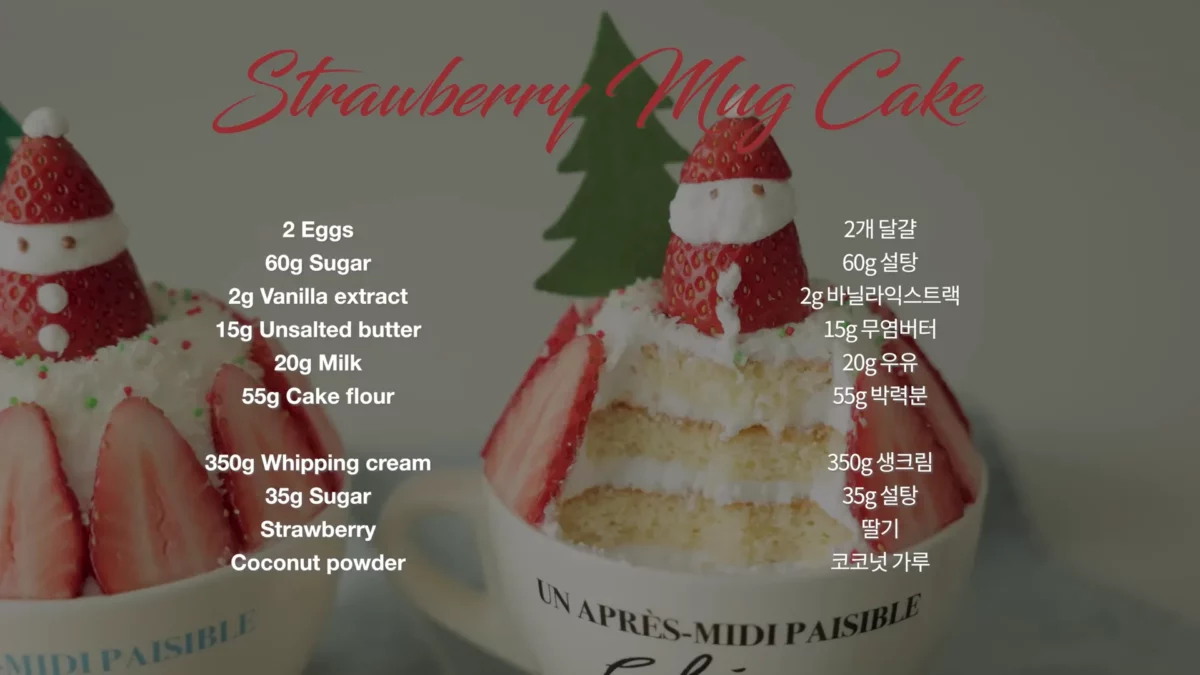 Christmas Strawberry Mug Cake Recipe