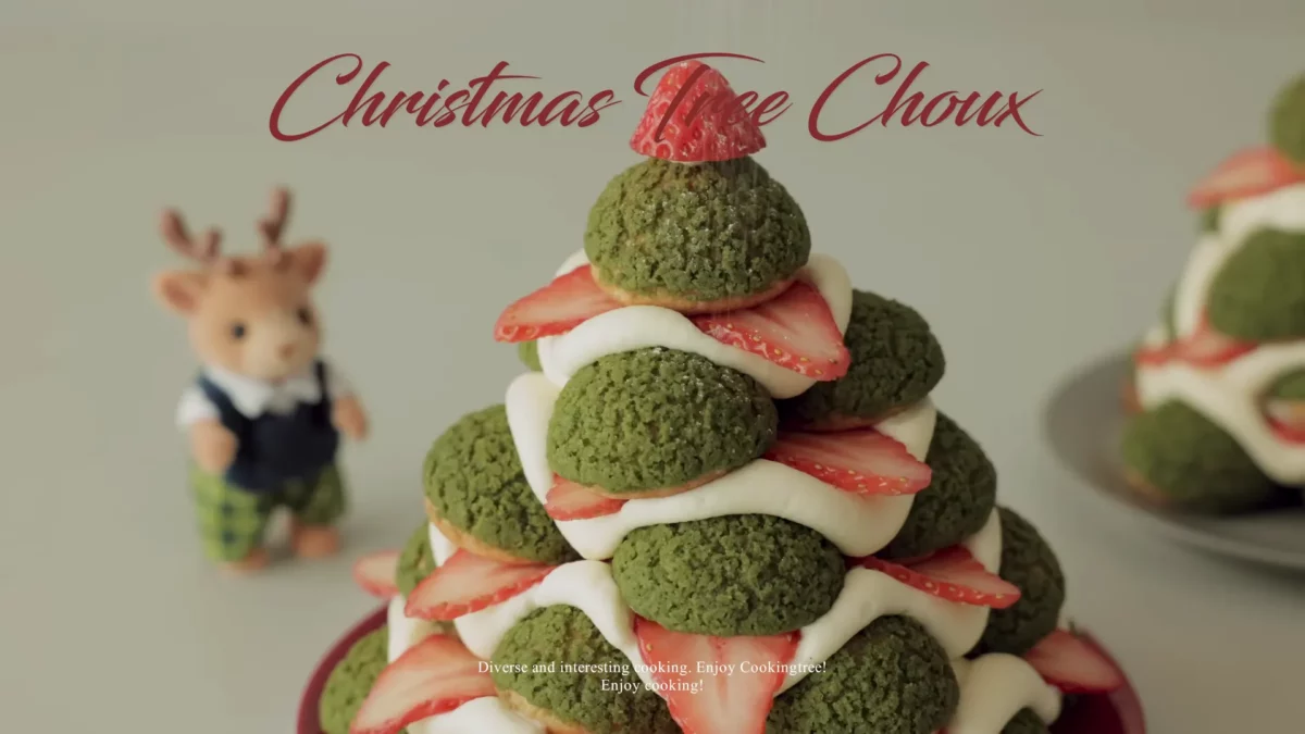 Christmas Tree Choux Au Craquelin Recipe