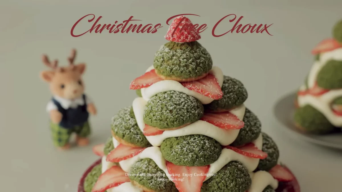 Christmas Tree Choux Au Craquelin Recipe