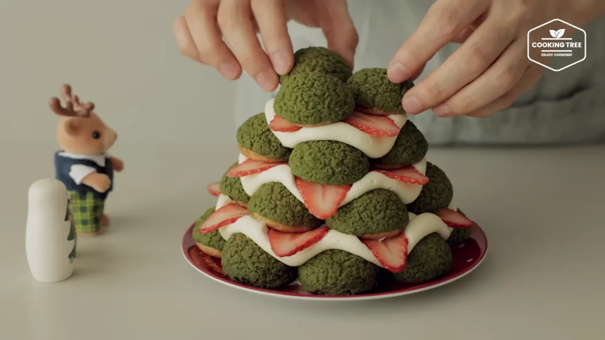 Christmas Tree Choux Au Craquelin Recipe