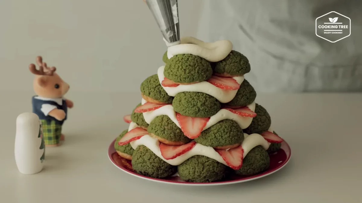 Christmas Tree Choux Au Craquelin Recipe