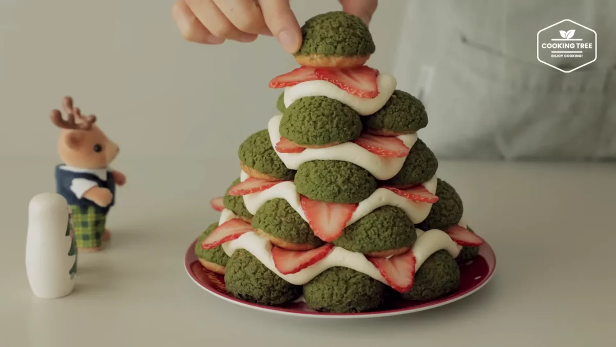 Christmas Tree Choux Au Craquelin Recipe