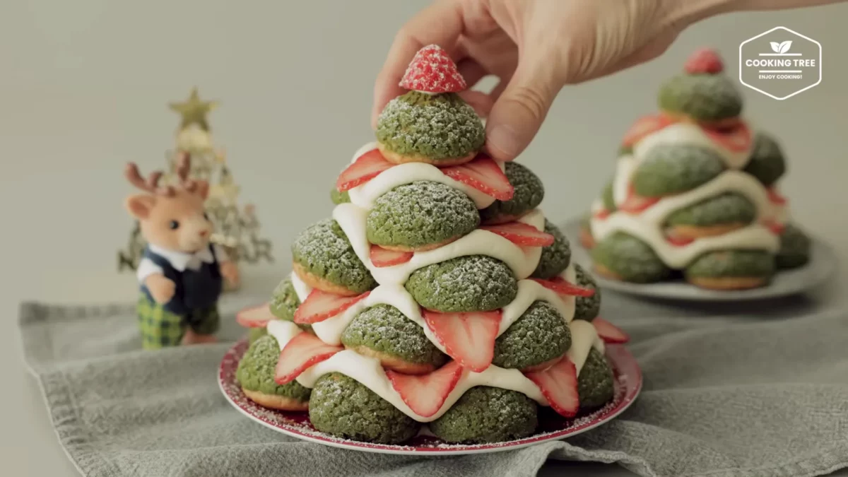 Christmas Tree Choux Au Craquelin Recipe