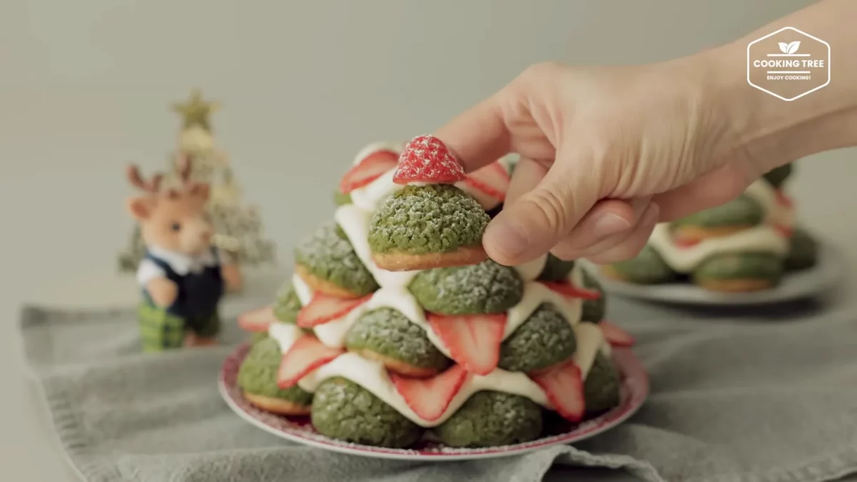Christmas Tree Choux Au Craquelin Recipe