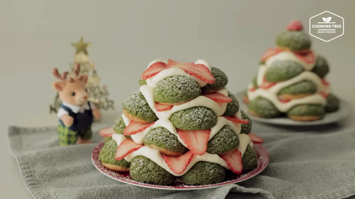 Christmas Tree Choux Au Craquelin Recipe