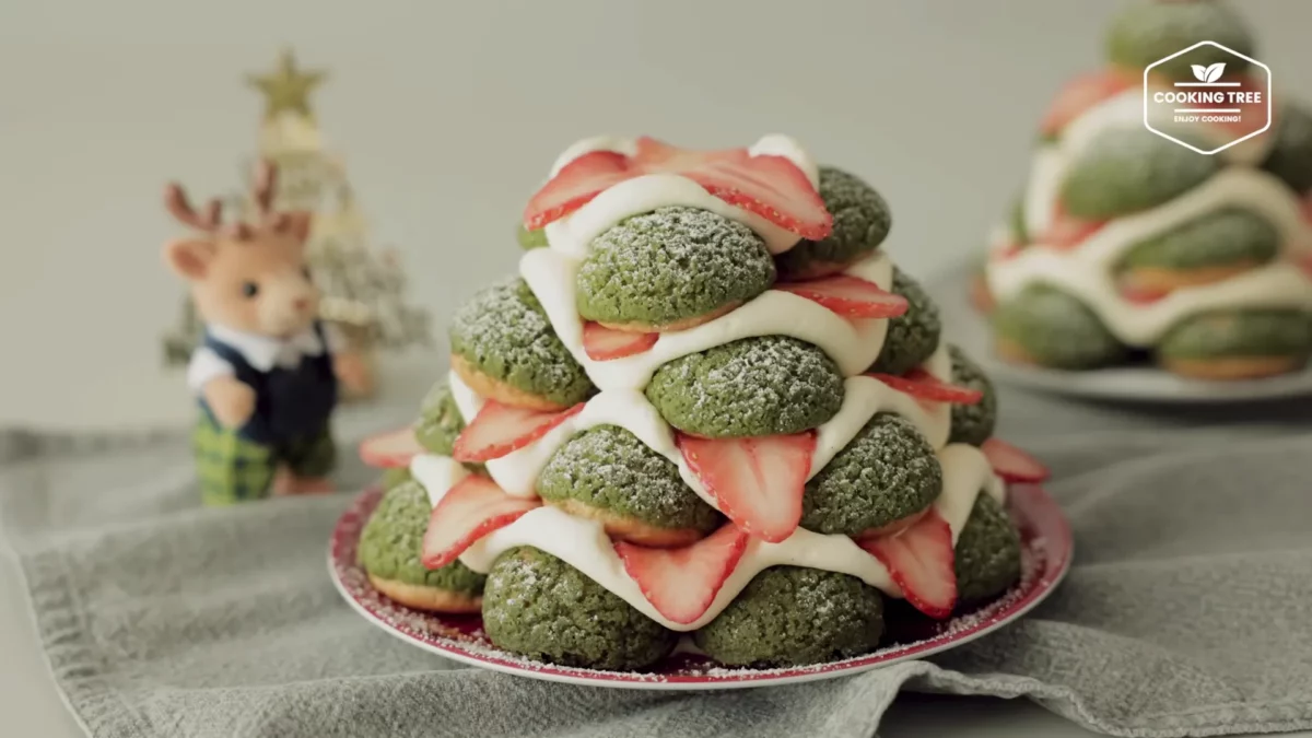 Christmas Tree Choux Au Craquelin Recipe