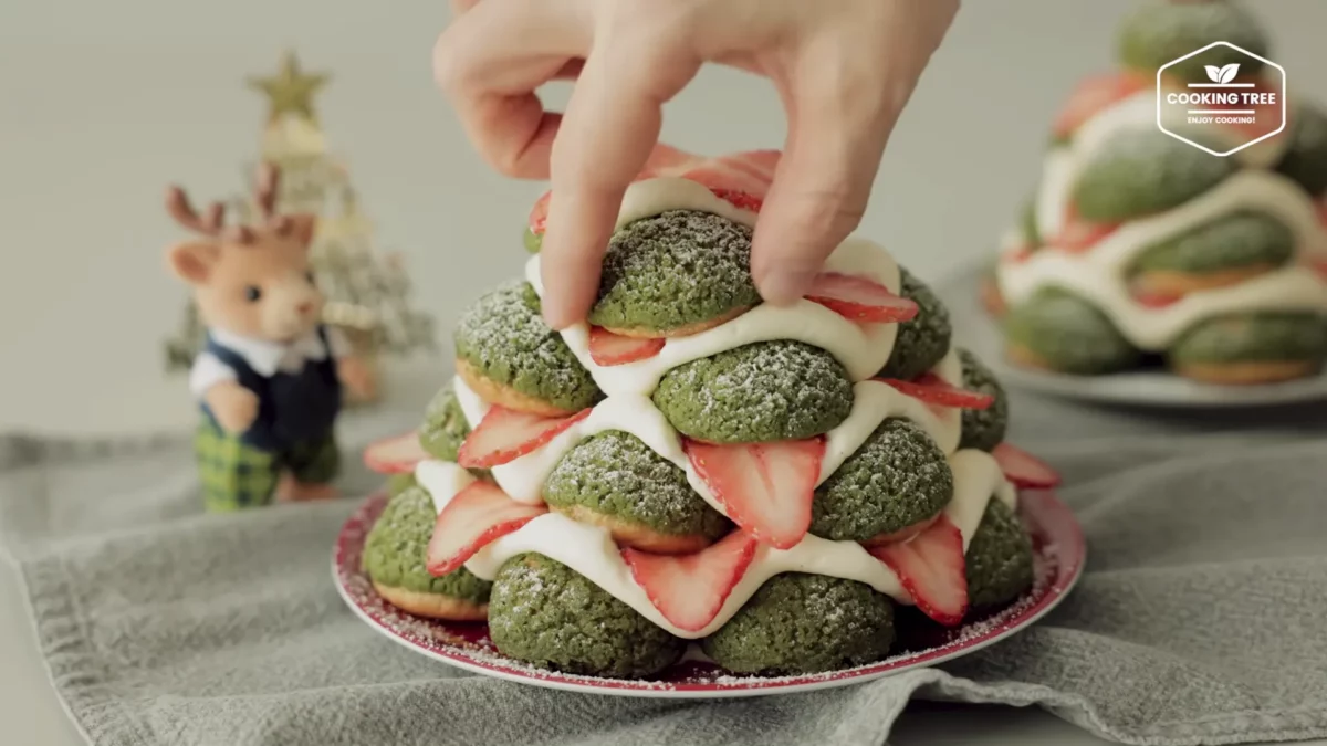Christmas Tree Choux Au Craquelin Recipe