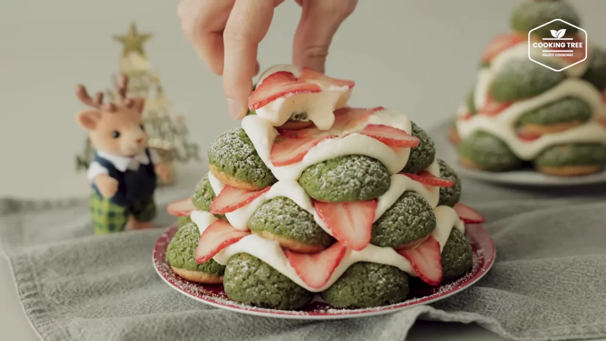 Christmas Tree Choux Au Craquelin Recipe
