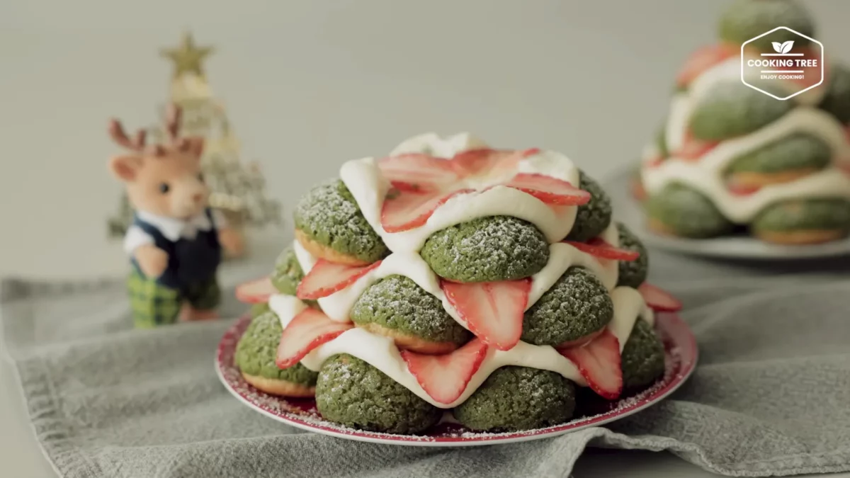 Christmas Tree Choux Au Craquelin Recipe