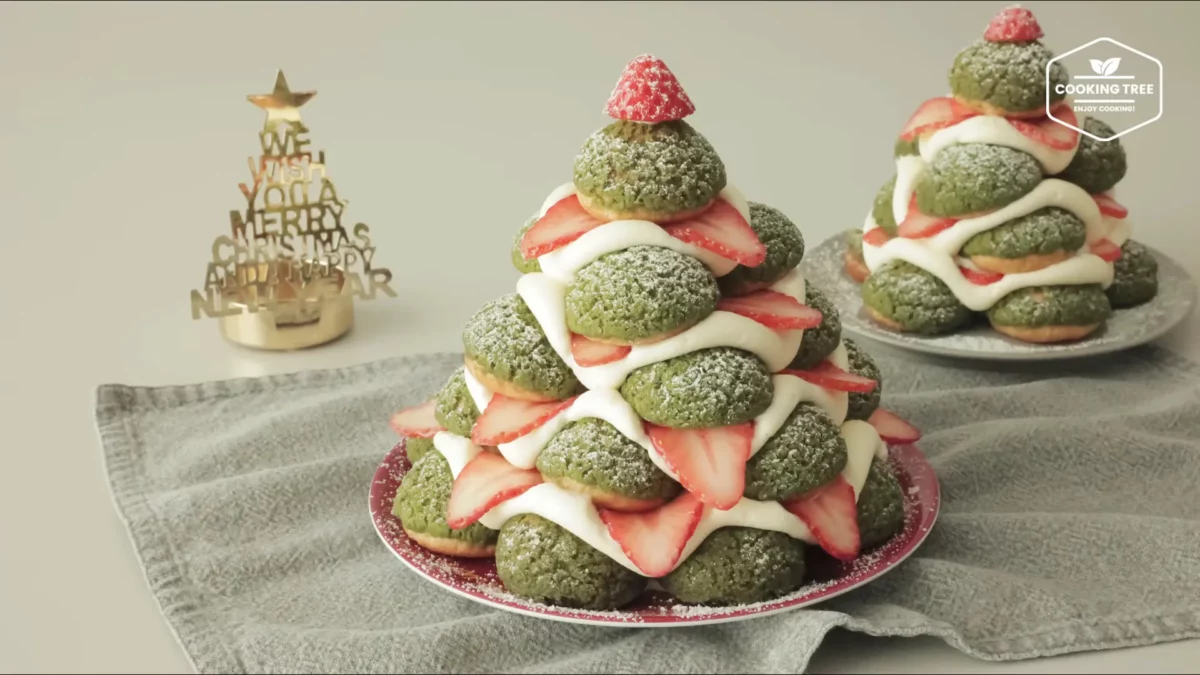 Christmas Tree Choux Au Craquelin Recipe