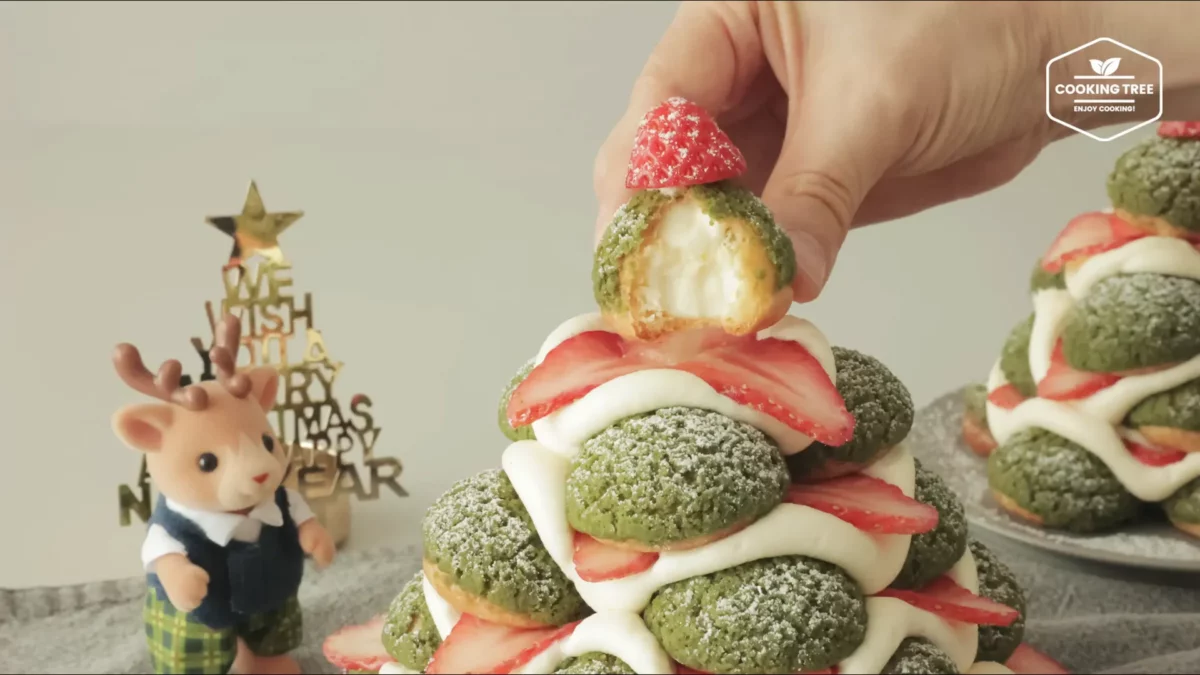 Christmas Tree Choux Au Craquelin Recipe