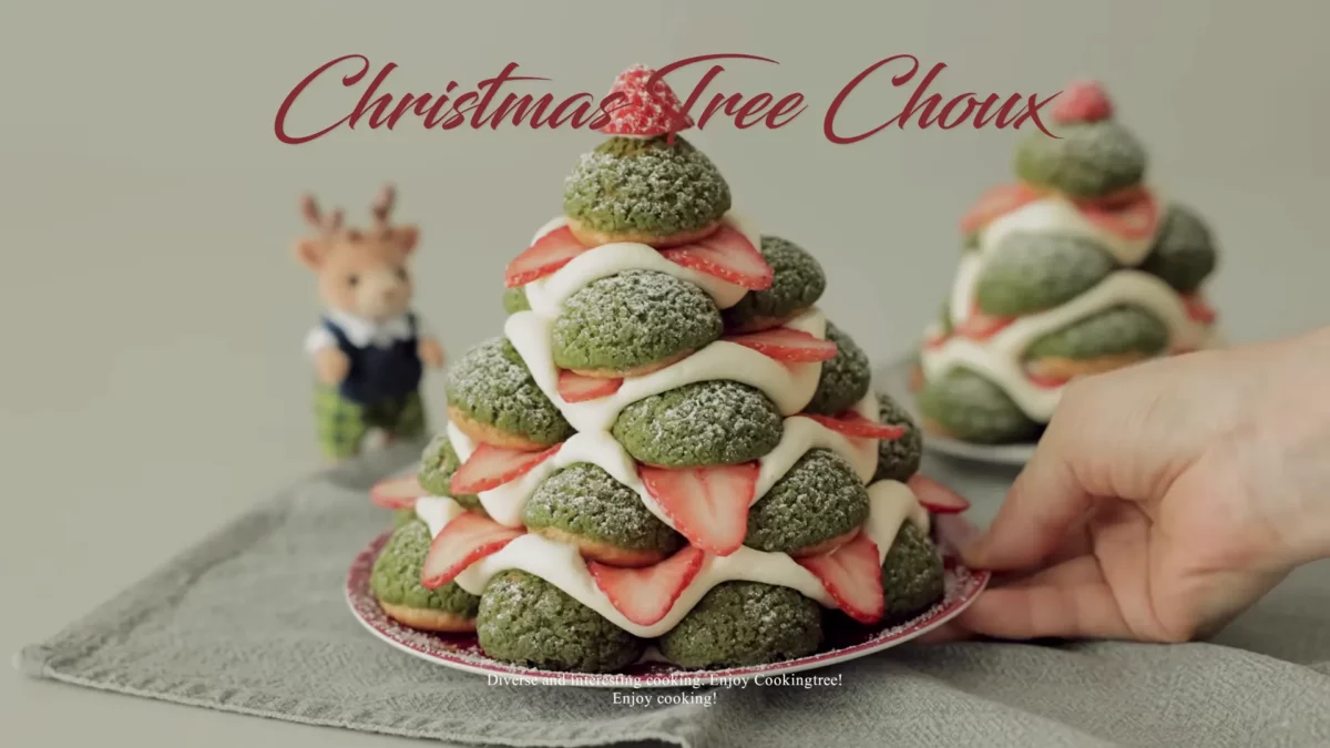 Christmas Tree Choux Au Craquelin Recipe