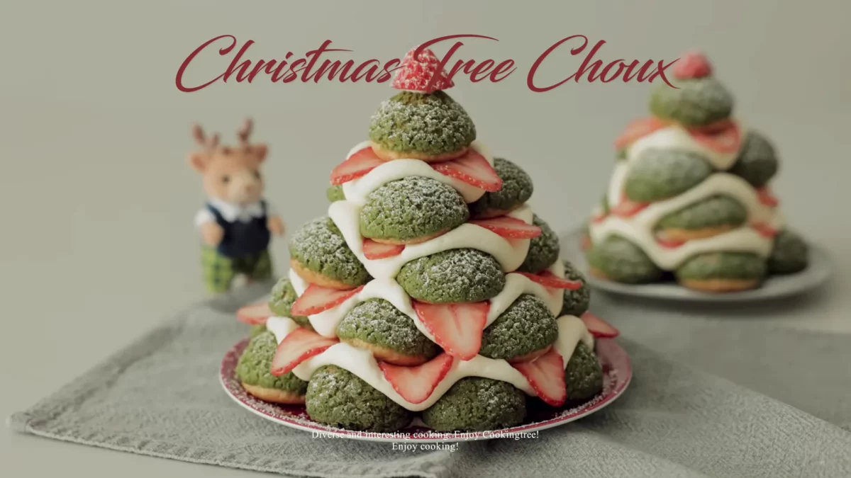 Christmas Tree Choux Au Craquelin Recipe