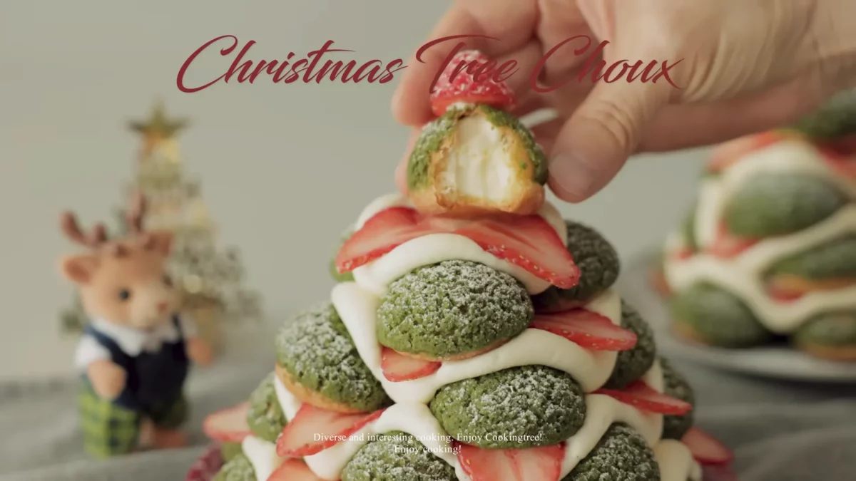 Christmas Tree Choux Au Craquelin Recipe