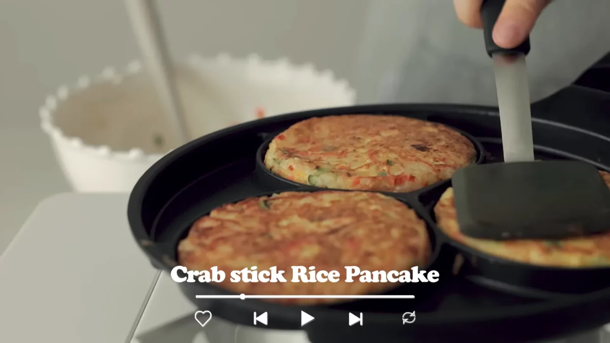 Crab stick Rice Pancake Recipe