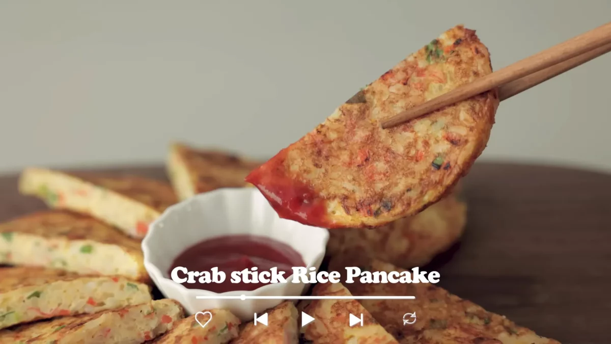 Crab stick Rice Pancake Recipe