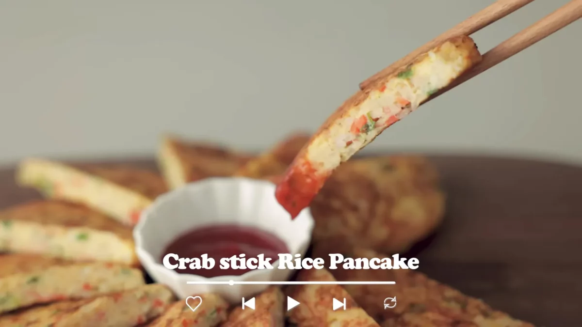 Crab stick Rice Pancake Recipe