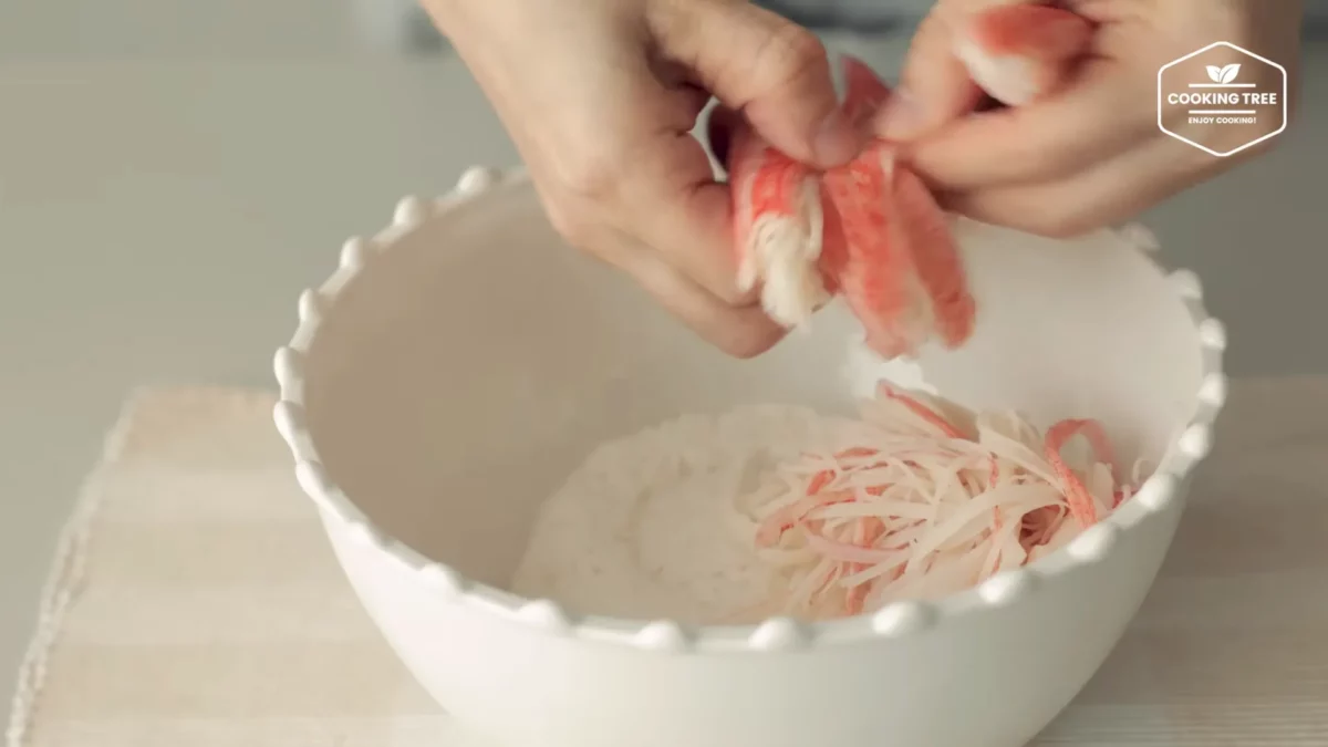 Crab stick Rice Pancake Recipe