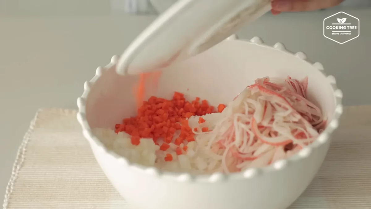 Crab stick Rice Pancake Recipe