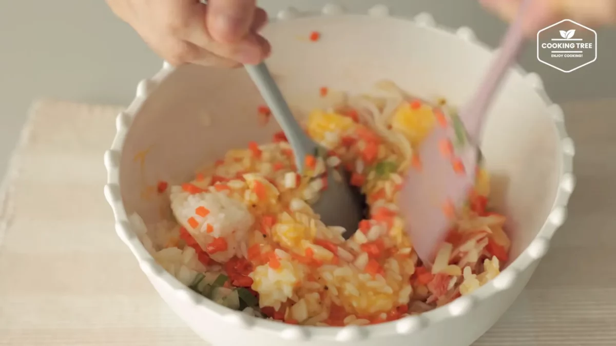 Crab stick Rice Pancake Recipe