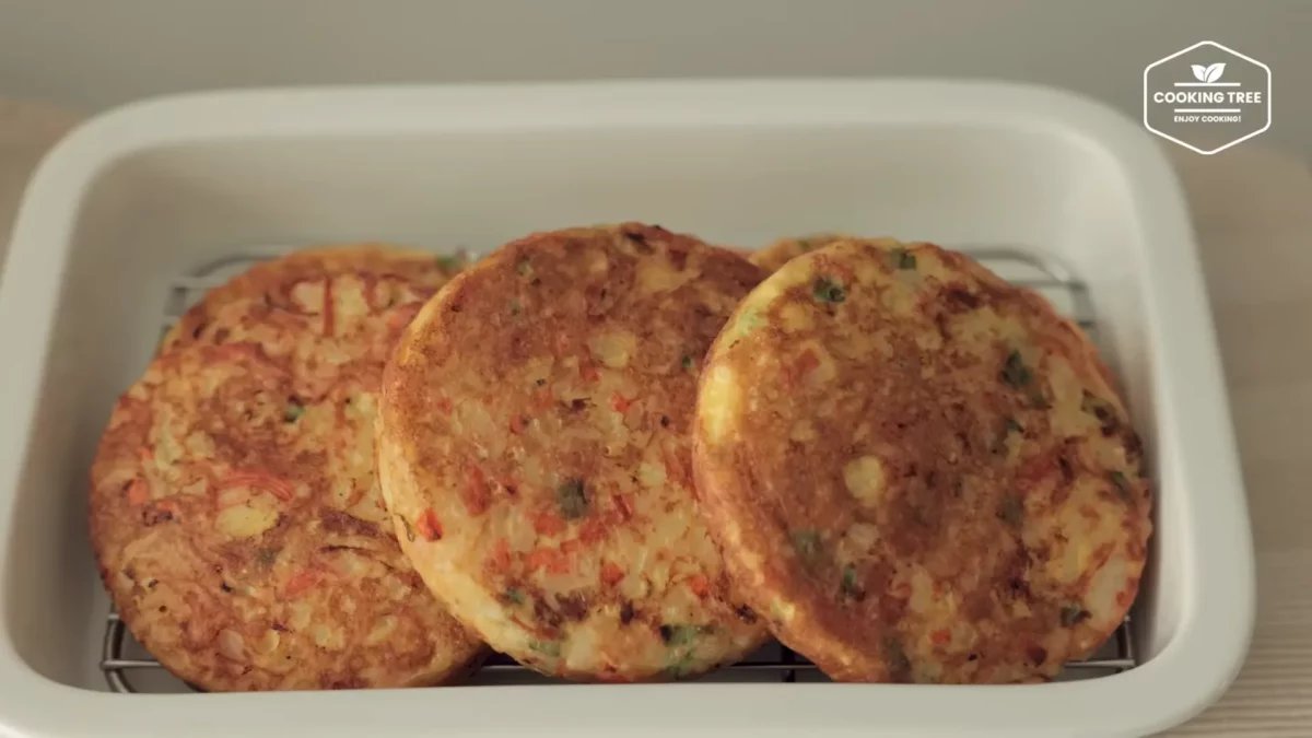 Crab stick Rice Pancake Recipe